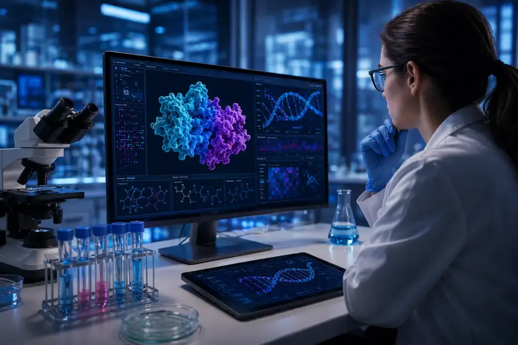 Laboratorio e ricerca biologica con AI