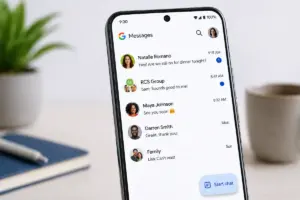 Smartphone con Google Messages