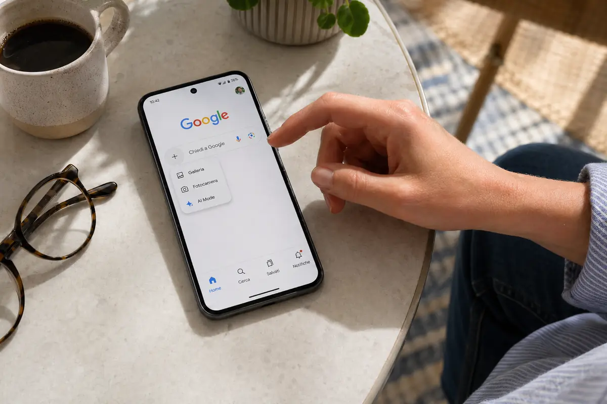 Barra di ricerca Google con Gemini